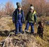 Gus, a pup from Abe x Jeanine 2019 litter, hunting with his family near Missoula, MT