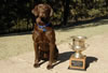 Bones with his Qualifiying win trophy.