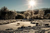 Record low temperatures and snow, resulting in ice covering our ponds, December 2013